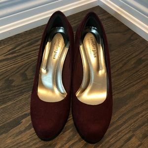 Blood Red Velvet Heels